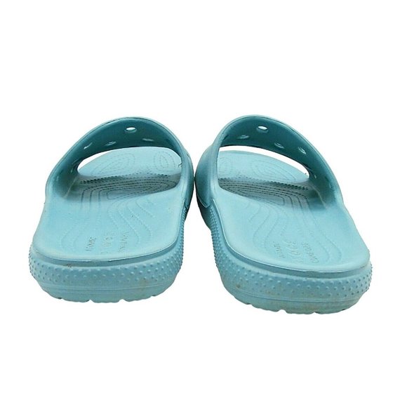 Crocs Iconic Comfort Slides Sandals Slip On Shoes Blue Flats M7- W9 Foam Footbed - Picture 4 of 9